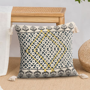 หมอนปักด้ายสีเหลืองสำหรับตกแต่งบ้านสไตล์วินเทจปลอกหมอนอิงผ้าทอรูปทรงเรขาคณิตลายดอกไม้แบบใช้แล้วทิ้งพกพาได้ทันสมัย2024 - Product Image 2