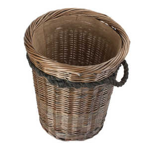 Deluxe Korbgeflecht Korb Mit Sackleinenfutter Und Seilgriff Hoher Cestas tejidas de calidad - Product Image 2