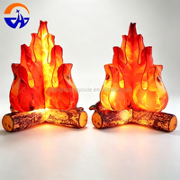 Modèle de feu de camp gonflable publicitaire extérieur personnalisé Chenghuang 2026, flamme lumineuse, tissu Oxford, souffleur USB
