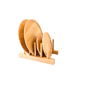 Présentoir de plaques en bois de conception industrielle réglable support de table écologique pour salle d'exposition de plaques en céramique ou décoratives - Product Image 2