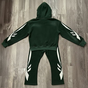 Ensemble de survêtement pour homme de haute qualité, lavage à l'acide, streetwear personnalisé, survêtement brodé délavé, sweat-shirt à capuche et pantalon de survêtement - Product Image 2