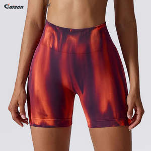 Pantalones cortos deportivos de cintura alta para hombre, sólidos personalizados con levantamiento de cadera, sin costuras, Yoga, informal, elásticos, ajustados para correr - Product Image 4