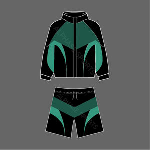 Tendance 2025 personnalisé hommes imprimé Nylon respirant coupe-vent costume en gros couleur bloc ensembles courts fermeture éclair complète Streetwear - Product Image 3