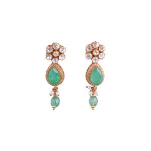 Conjunto de Collar y Aretes de Plata de Ley 925 con Esmeralda Gajaah, Joyería de Plata Pura para Novias y Fiestas para Mujer - Product Image 4