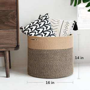 Panier de rangement moderne et écologique avec poignée en jute naturel au design personnalisé, vêtements durables, utilisation de nouveaux produits du Bangladesh - Product Image 2