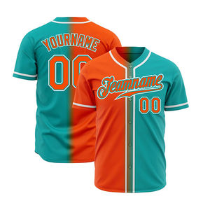 Haute qualité ville Version Baseball sport chemise imprimé maille Polyester cousu Logo nom numéro respirant séchage rapide Baseball - Product Image 5