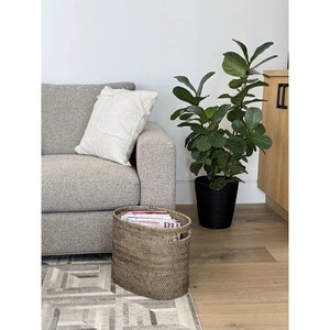 Panier ovale en rotin gris, fait main, panier de rangement, vente en gros, écologique, fabriqué au Vietnam - Product Image 5