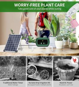 Contrôleur de goutteur automatique pour serre, kit de micro-pompes à goutte à goutte, système d'irrigation intelligent solaire pour jardin, système d'arrosage économe en énergie, double - Product Image 4