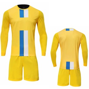 Ensemble de maillots de football rouges à manches longues pour hommes basket-ball blanc uniforme de football pour adultes numéro de maillot de football de l'équipe jaune pour hommes - Product Image 5