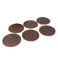 Lot de 6 sous-verres de table en cuir véritable vintage avec logo personnalisé pour thé et cocktail, fait à la main, absorbant l'eau
