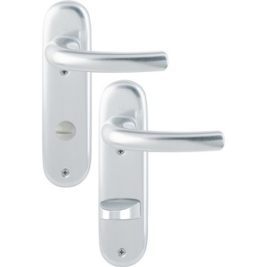 ชุดแผ่นปิดหน้าลูกบิดแบบสั้น HOPPE รุ่น Tky 1710/273KP วัสดุอะลูมิเนียม F1 SK/OL พร้อมมือจับก้านมนสำหรับประตูและหน้าต่าง - Product Image 1