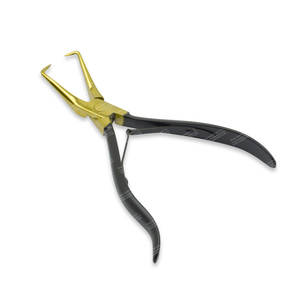 Ensemble de pinces en acier inoxydable noir et or durables et élégantes Outil d'extension de cheveux pour cheveux synthétiques - Product Image 2