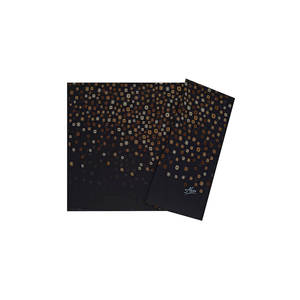 Black Printed Polyester Rectangular Scarf - Product Image 1