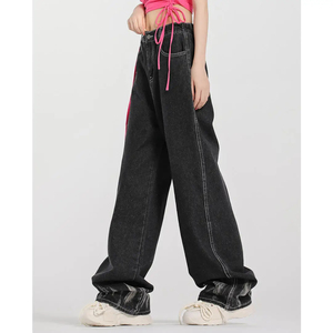 Jeans en vrac en gros, coupe droite oversize, denim lourd pour l'hiver, séchage rapide, coupe-vent, tendance, meilleure qualité, jean délavé - Product Image 4