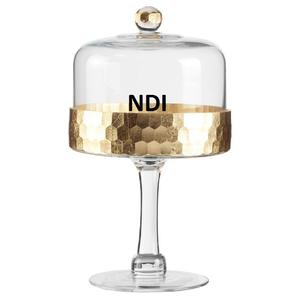 Aluminium Decorative Folding Cup <b>Cake</b> Dessert Stand With <b>Glass</b> <b>Dome</b> Premium Quality Newest Design <b>Cake</b> Platter Metal <b>Cake</b> Stand - Product Image 4