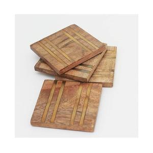 Best Quality Square Wooden Coaster With Laser Engraving Wooden Coaster for Table <b>Decoration</b> & <b>Accessories</b> at Low Price - Product Image 3