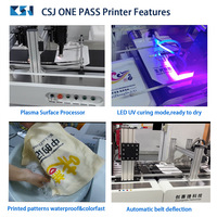 Impresora de inyección de tinta UV para bolsas no tejidas recubiertas CSJ-G8005C, máquina de impresión digital CMYK totalmente automática de una sola pasada