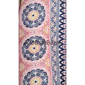 Bata Larga de Mujer de Algodón 100% de Lujo, con Cuello en V, Cordón Ajustable y Estampado Floral, Tejido No Tejido, para Invierno/Otoño - Product Image 5