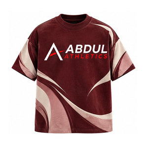 Camisetas Oversize de Algodón para Hombre, Estilo Urbano con Diseño Trasero, Ajuste Relajado Casual, Ropa de Moda al por Mayor - Product Image 1