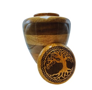 โกศไม้มะม่วงที่สวยงามสําหรับเถ้ามนุษย์ของที่ระลึกขนาดเต็มสําหรับผู้ใหญ่เด็กและสัตว์เลี้ยง การแกะสลักส่วนบุคคล - Product Image 1