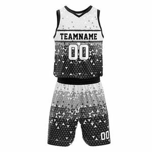 Ensemble d'uniformes de basketball réversibles personnalisables 2025 – Tenue de club et d'équipe économique avec option grandes tailles – Vêtements de basketball noirs - Product Image 2