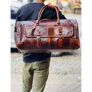 Sac à main en cuir de vachette vintage personnalisé OEM ODM, cuir véritable de haute qualité pour le voyage, rangement léger, durable, élégant - Product Image 1