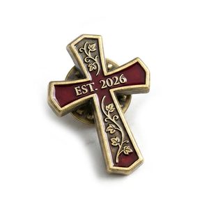 Pins de Solapa Cristianos Personalizados con Baño de Plata y Impresión Offset, Recuerdo Religioso Tradicional - Product Image 5
