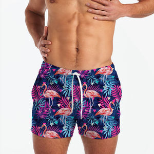 Short de plage de bain anti-rides pour hommes slips de bain personnalisés à séchage rapide sublimés maillots de bain d'été Service OEM solide disponible - Product Image 2