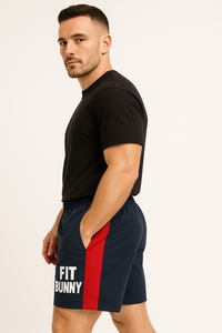 กางเกงขาสั้นใส่เล่นยิมสีพื้นสำหรับผู้ชายกางเกงขาสั้นลำลองสไตล์ไม่ซ้ำใคร - Product Image 4