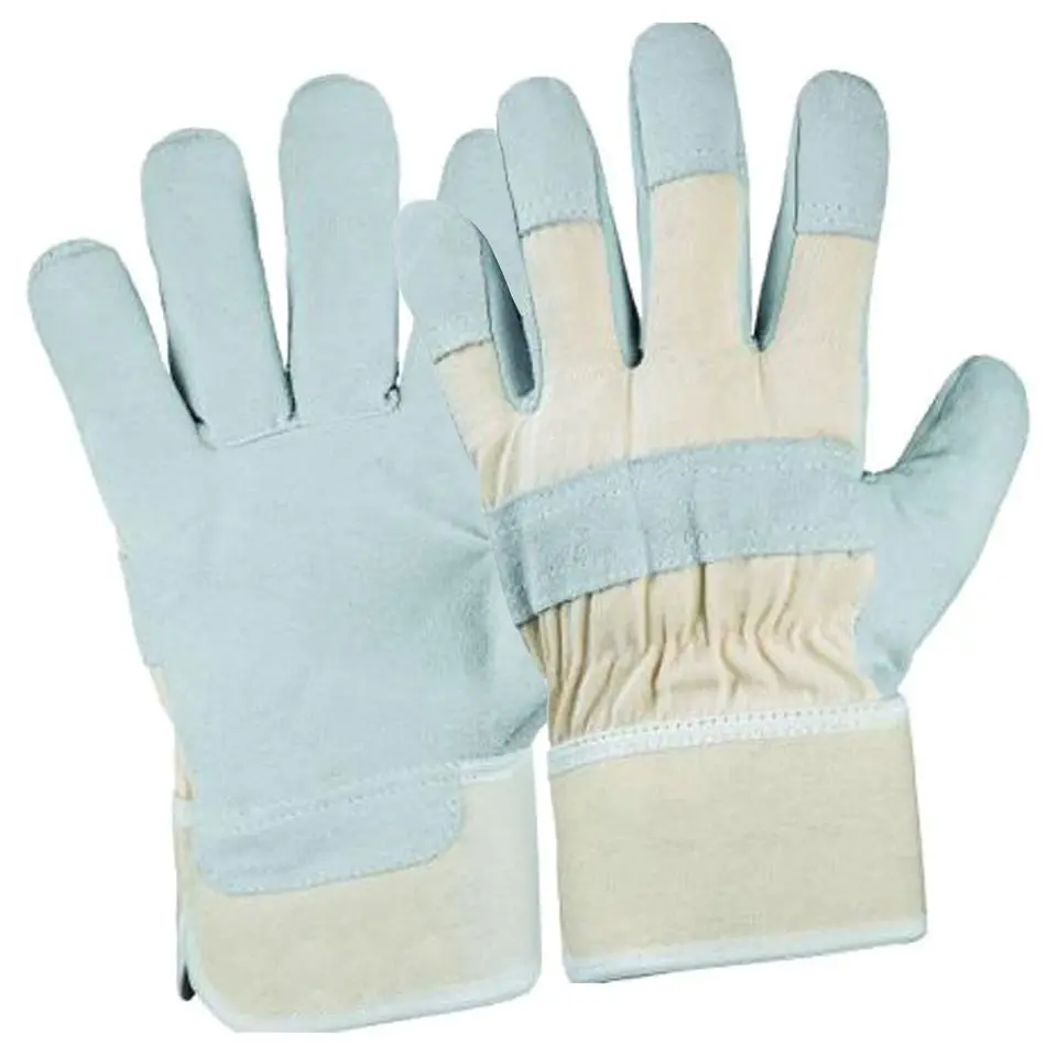 Yeni marka süet deri iş eldivenleri, boyutu büyük en kaliteli deri Rigger iş güvenliği ağır eldiven kaplı