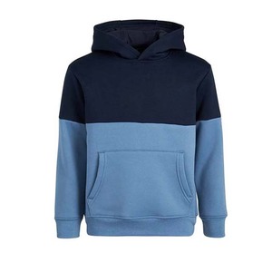 เสื้อฮู้ดดี้ผู้ชายปักโลโก้สีตัดกัน แขนยาว ผ้าฝ้ายฟลีซ สไตล์สตรีทแวร์สำหรับฤดูหนาว - Product Image 1