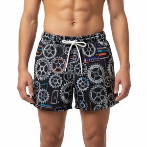 Shorts graphiques respirants pour hommes, style streetwear, imprimé OEM, collection été 2026, hip-hop - Product Image 4