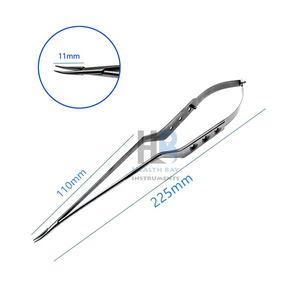 Ensemble de forceps chirurgicaux microscopiques manuels Yasargil 18,5 cm/22,5 cm, forme baïonnette, instruments en acier inoxydable, certifiés CE Classe I - Product Image 3