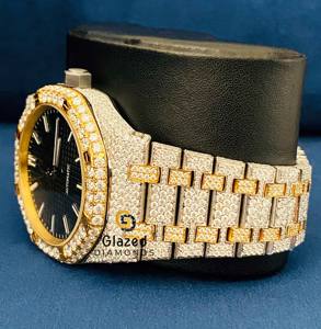 Reloj inteligente de acero inoxidable de lujo para hombre, personalizado, 41mm, Diamante de moissanita helado, encanto deportivo clásico, características de vidrio de alta calidad - Product Image 4