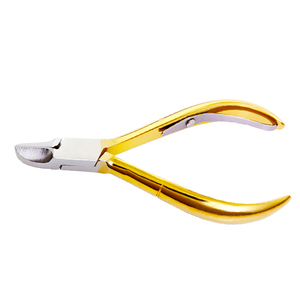 Pince à cuticules à ressort unique pince à cuticules demi-or pince à cuticules en métal acier pince à cuticules coupe-ongles - Product Image 6