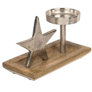 Candelabro de mesa de diseño único con forma de corazón moderno y lujoso con base de madera para decoración del hogar a la venta - Product Image 5