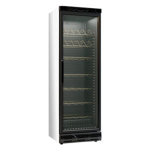 Réfrigérateur à vin commercial vertical à porte vitrée simple, à température unique, avec refroidissement par air, pour utilisation en bar, 382 L - Product Image 3