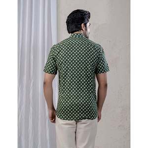 Chemise décontractée pour homme en coton imprimé à manches courtes, 100 % popeline respirante, taille XL - Fourniture ODM - Product Image 6