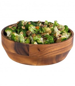 จานชามไม้อะคาเซียพิมพ์ลายเคลือบเป็นมิตรต่อสิ่งแวดล้อมทำด้วยมือไม่เหมือนใครอุปกรณ์สำหรับตกแต่งโต๊ะและงานรับประทานอาหารเครื่องล้างจานปลอดภัย - Product Image 1