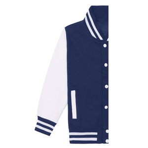 Veste universitaire en peau de mouton personnalisée, vente en gros d'usine, conception OEM, respirante, coupe-vent, haute qualité, broderie pour homme sur le devant - Product Image 5