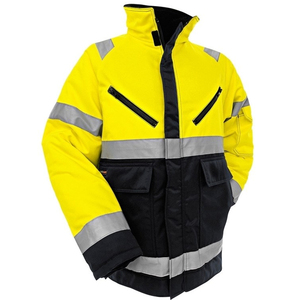 Ropa de trabajo de seguridad Sudadera CON CAPUCHA DE SEGURIDAD reflectante de alta visibilidad para hombres Chaqueta de trabajo de invierno de alta visibilidad de seguridad más cálida - Product Image 3