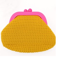 Pochette de soirée bleue tendance 2026 pour femme |   Sac à main de soirée en laine crochetée à la main avec strass métalliques
