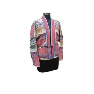Veste Gudari faite à la main pour femmes coton épais Kantha Style indien assorti Vintage réversible ethnique Vintage manteau d'extérieur - Product Image 2