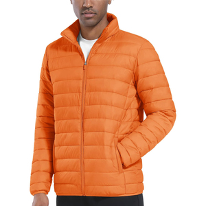 Chaqueta de Invierno Acolchada con Plumas de Pato, Ligera y Cálida, con Logotipo Personalizado, Color Naranja, para Hombre, Envío DDP - Product Image 5