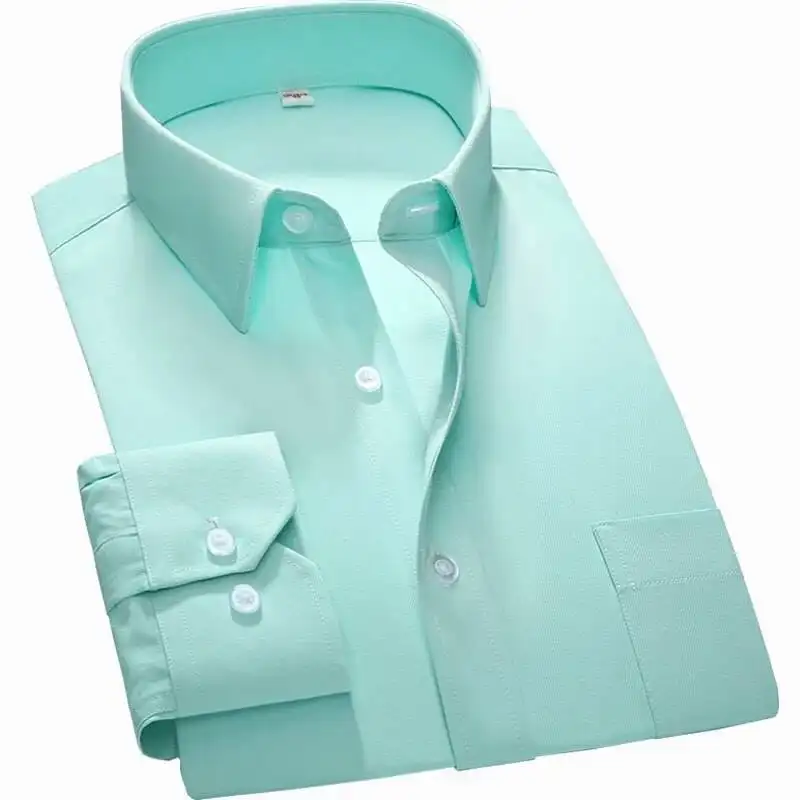 Men S Linen Dress Shirts 2021 Hot Selling Long Sleeve Plus Size Button Down for Men Purple Black Casual Plain Business Smart OEM