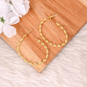 ต่างหูดีไซน์วินเทจทำมือ ชุบทองเหลือง เป็นมิตรต่อสิ่งแวดล้อม ขายส่ง ผู้ผลิต ต่างหูแฟชั่นผู้หญิงรุ่นล่าสุด - Product Image 1