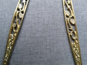 Prettiest Gold Stainless Steel Salad Servers Salad Tools For <b>Gift</b> <b>Hamper</b> Special Events Handcrafted From India - Product Image 2