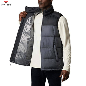 Gilet matelassé réversible pour homme de haute qualité, chaud pour l'hiver, formel, imperméable, respirant, coupe-vent, service OEM, anti-rides, 100% - Product Image 4