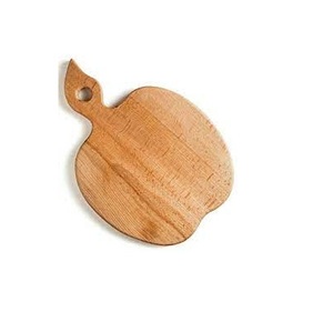 Tabla de cortar de mesa con recorte festivo de diseño moderno, artículos de cocina de forma redondeada de madera Natural, tamaño perfecto para cocina moderna - Product Image 3