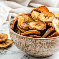 Knapperige Gedroogde Bananenplakjes Goedkoopste Prijs Droge Plak Bananen Chips Topfabriek Om Direct Te Verkopen